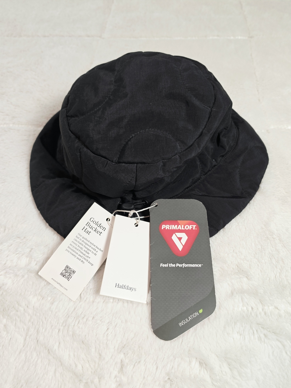 Halfdays Black Insulated Bucket Hat with PrimaLoft(H1-49)